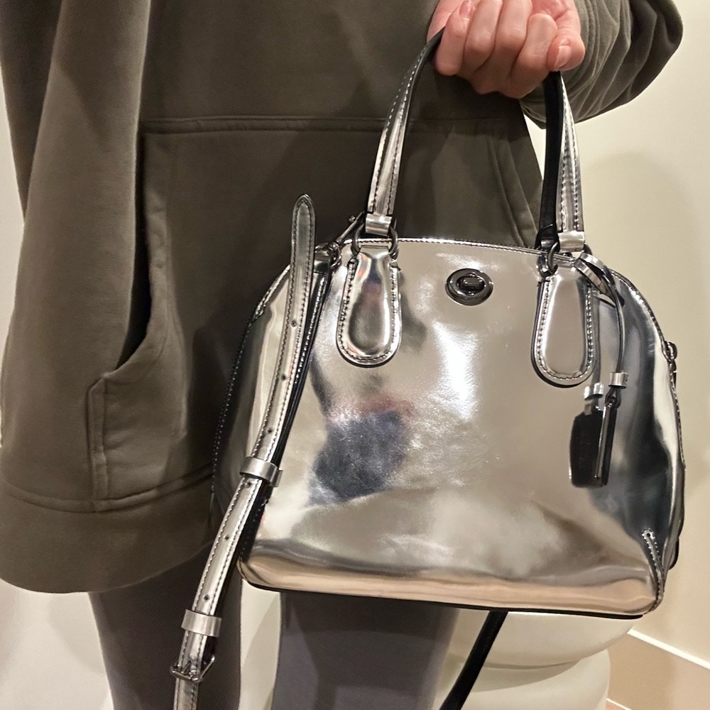 Coach Prince Street Mini Satchel - Mirrored Metallic - Picture 6 of 6